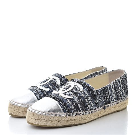 chanel metallic espadrilles